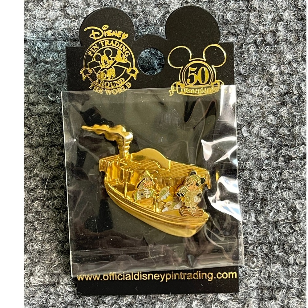 Disney Pin‎ Trading Around The World Disneyland 50th Jungle Cruise Mickey Goofy